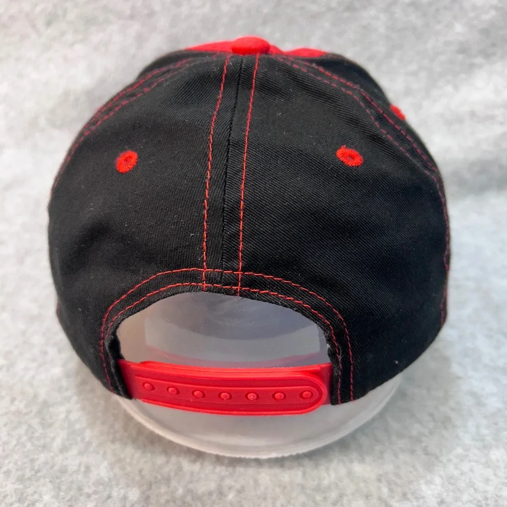Mickey Mouse Graphic Kids Black Disney Baseball Hat Snapback Red Contrast OSFM